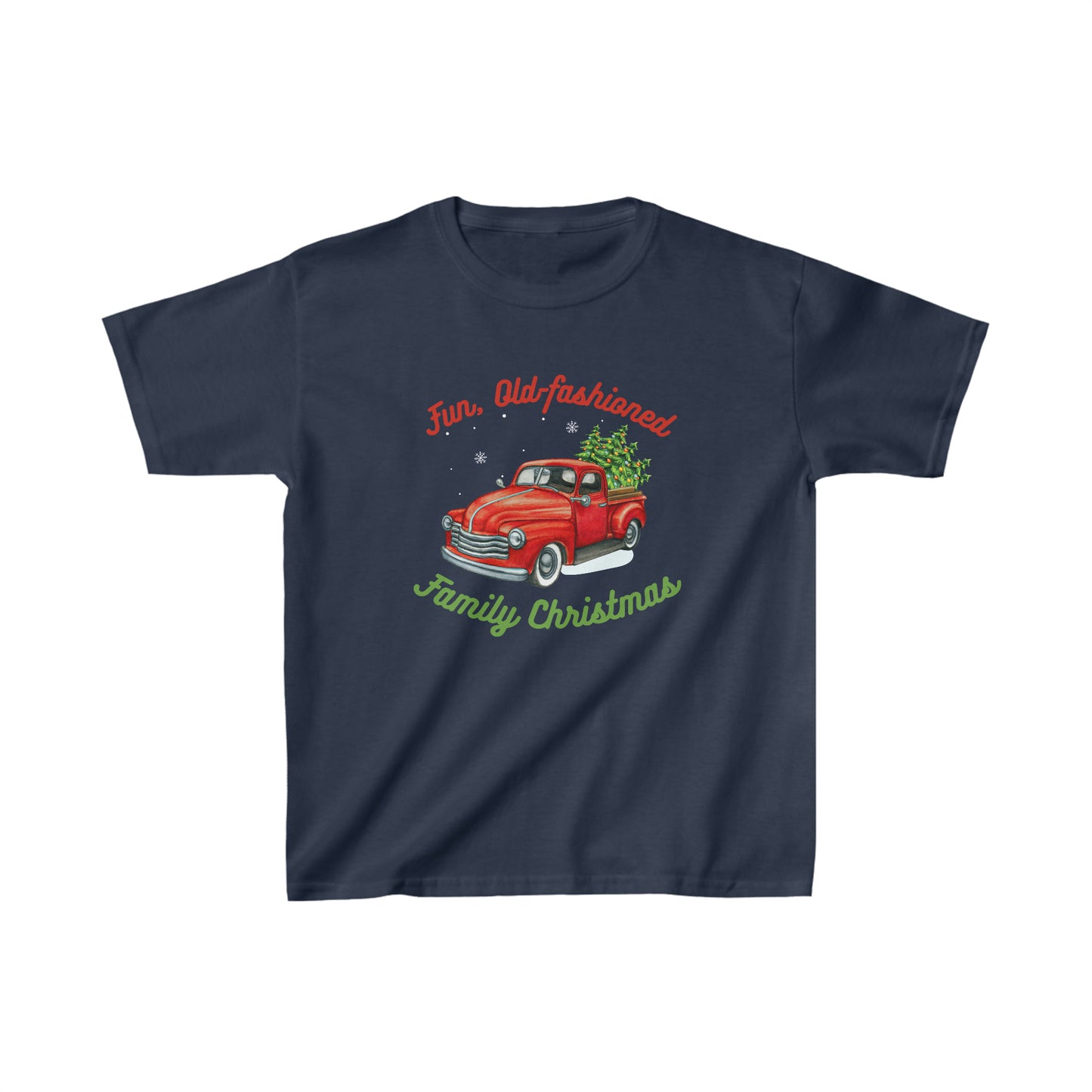 *Fun Old-Fashioned Family Christmas* Kids Heavy Cotton™ Tee