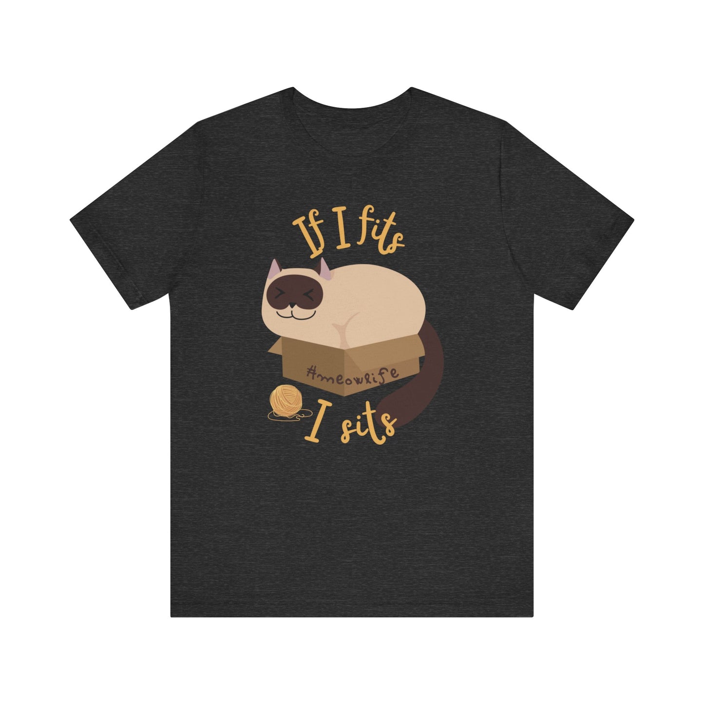 *If I Fits, I Sits* *Funny* *Cats* Unisex Jersey Short Sleeve Tee