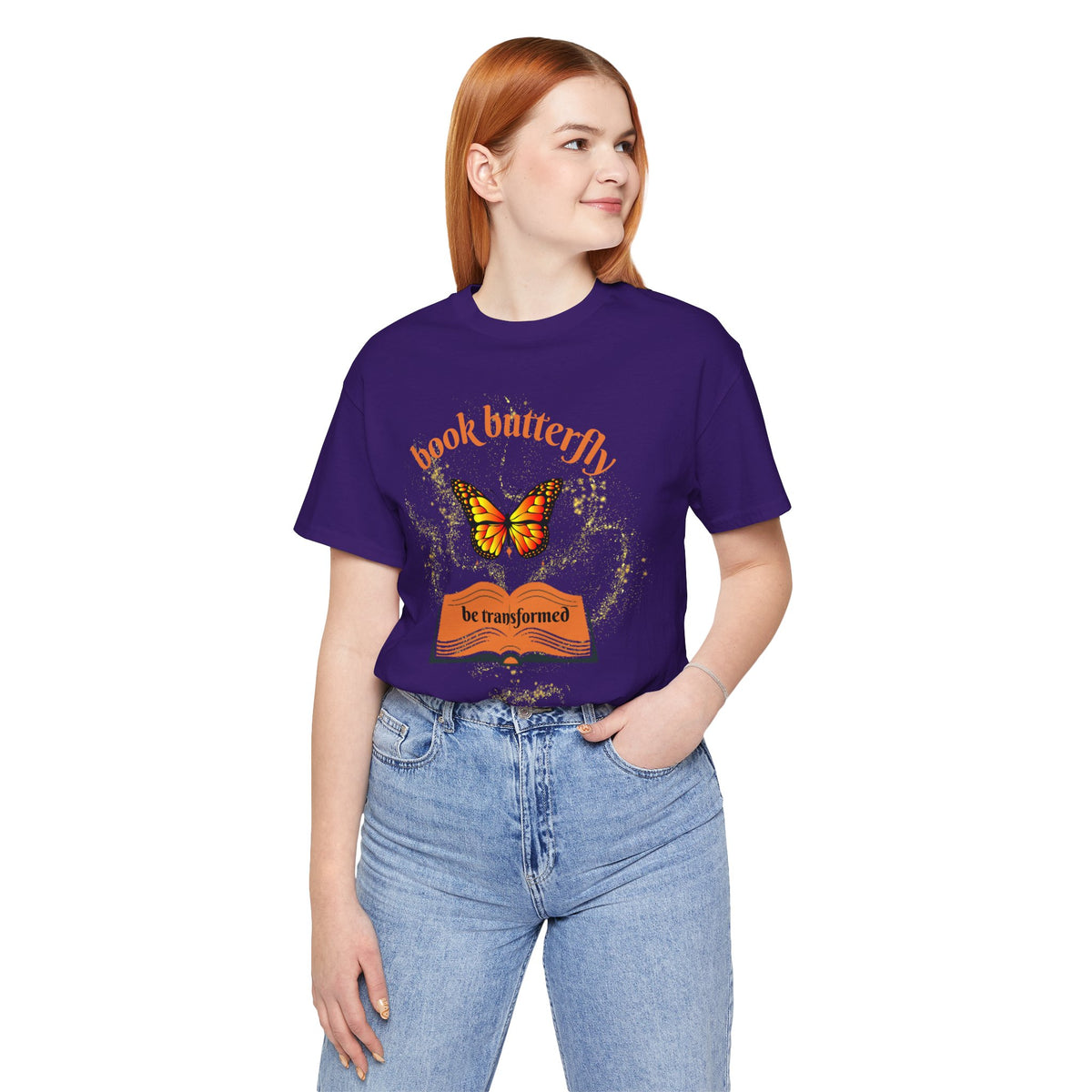 Book Butterfly Tee — "Be Transformed" Reading Lover T‑Shirt