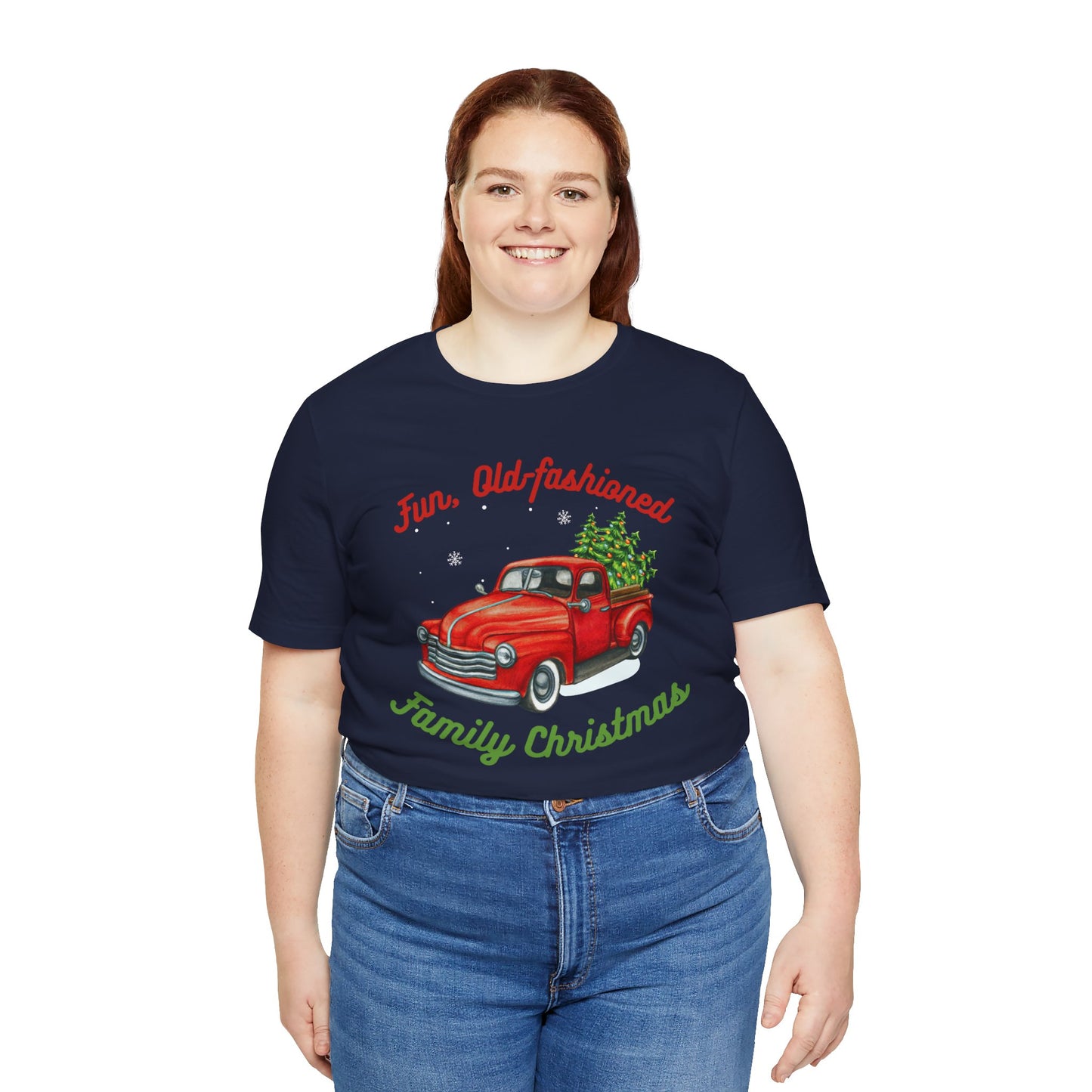 *Fun Old-Fashioned Family Christmas* *Unisex* Jersey Short Sleeve Tee