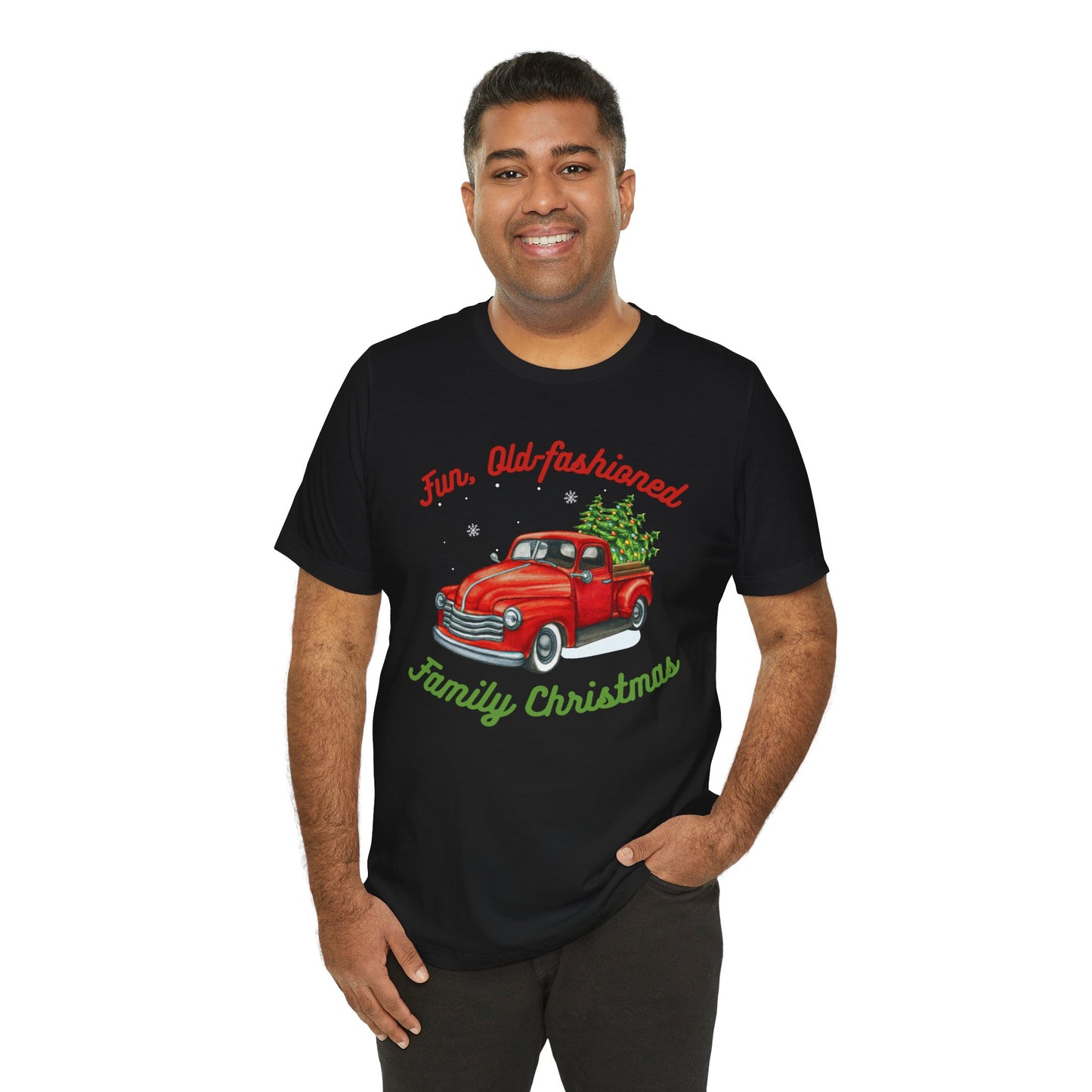 *Fun Old-Fashioned Family Christmas* *Unisex* Jersey Short Sleeve Tee