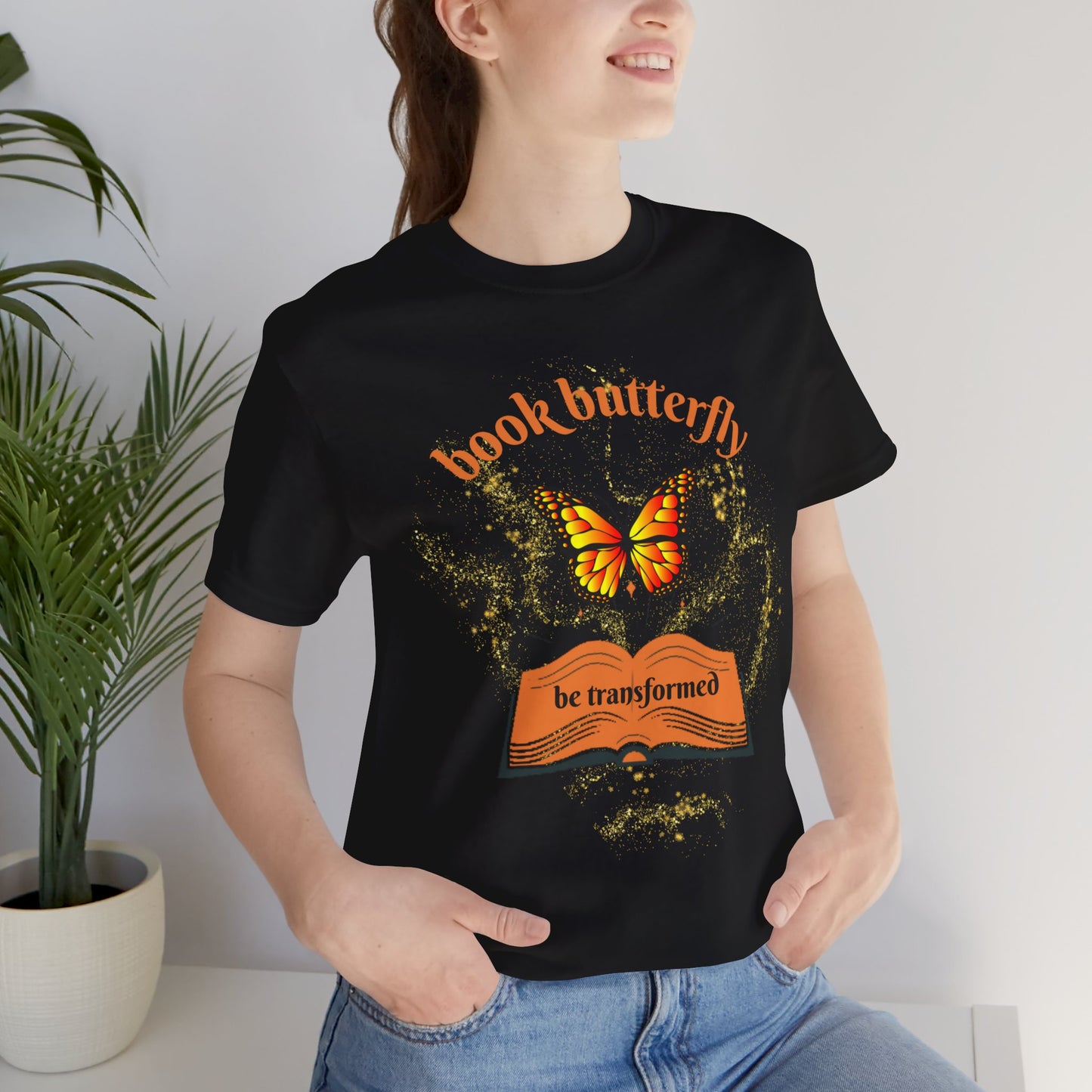 *Book Lovers* *Butterflies* *Love to Read* *Unisex* Jersey Short Sleeve Tee