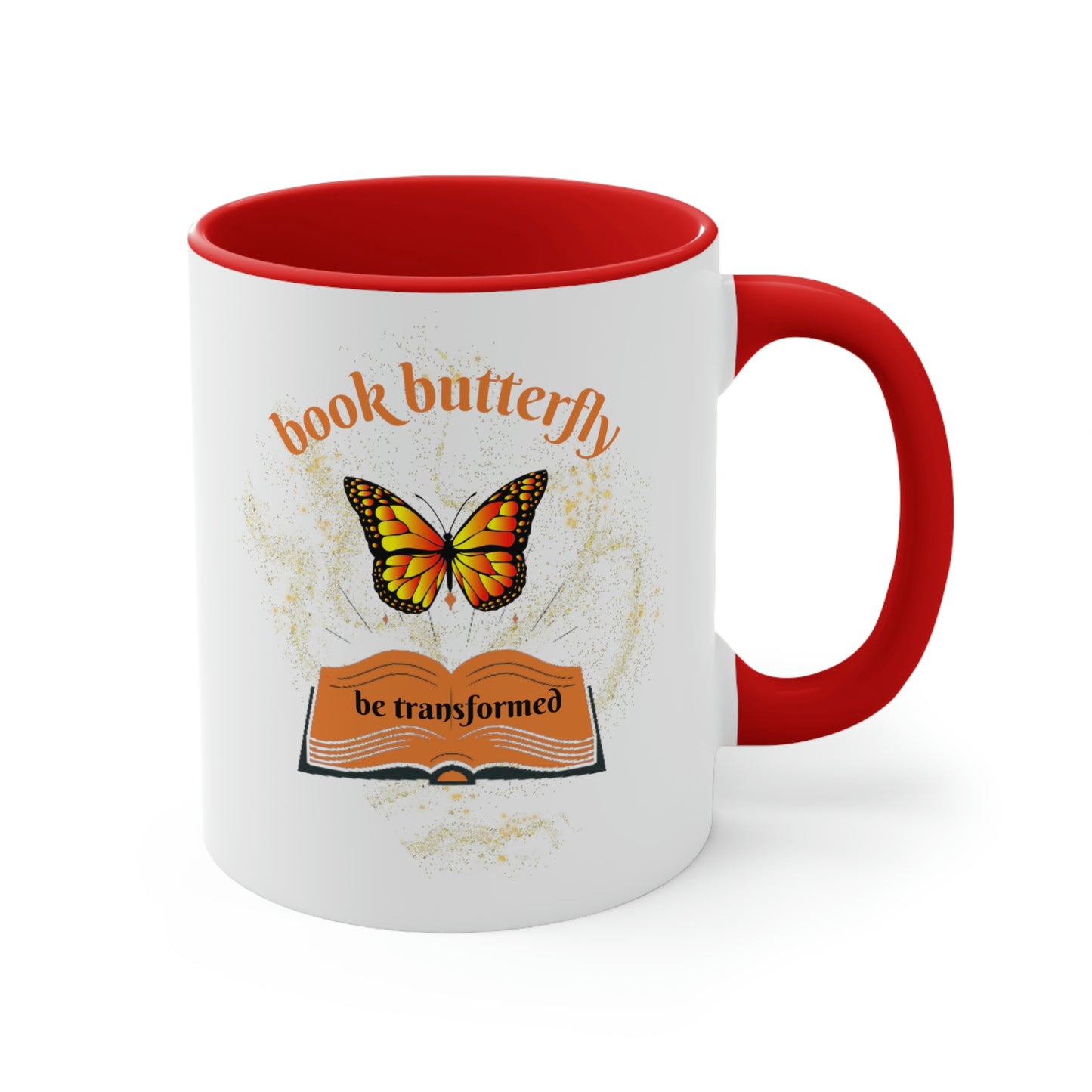 *Book Lovers* *Butterflies* Accent Coffee Mug, 11oz