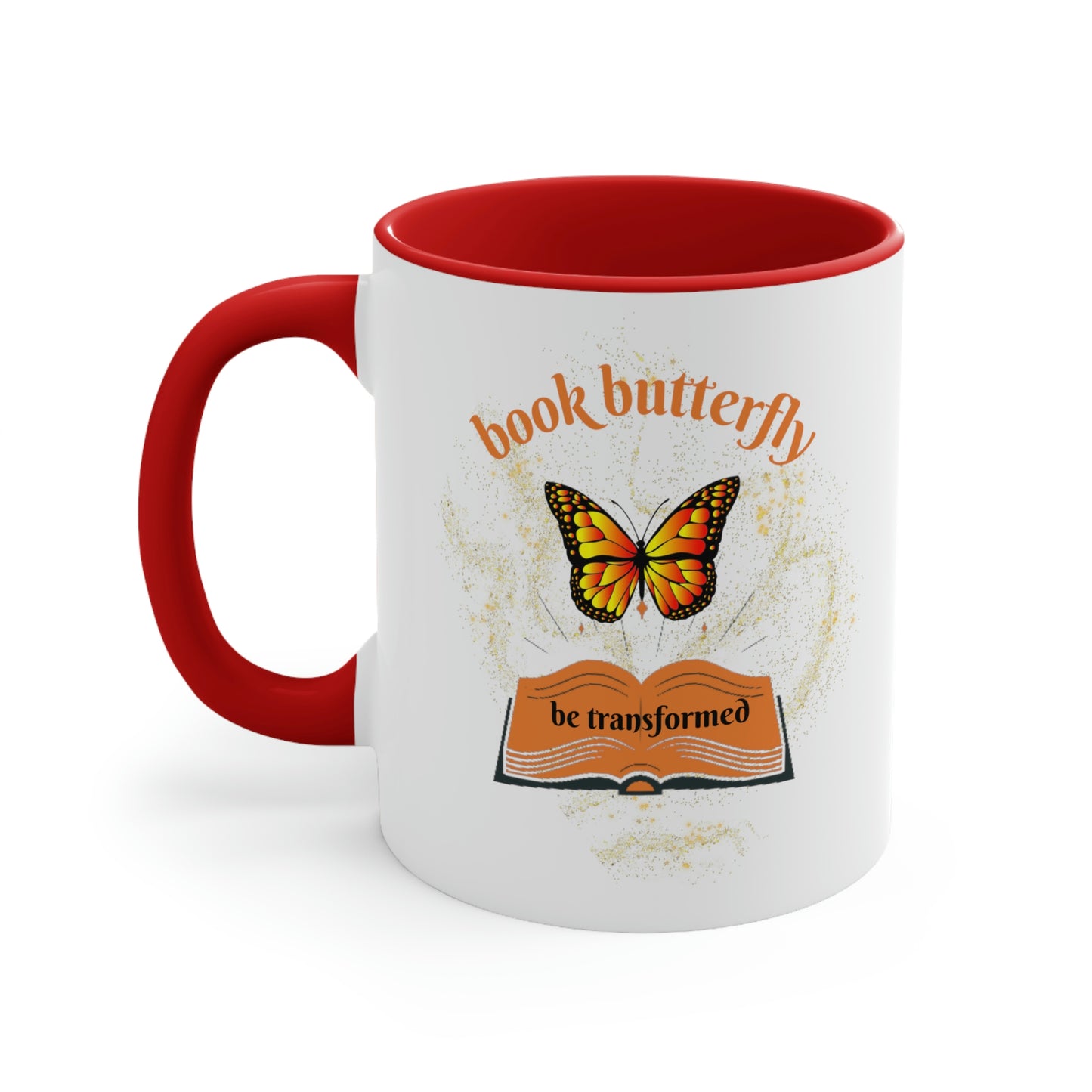 *Book Lovers* *Butterflies* Accent Coffee Mug, 11oz