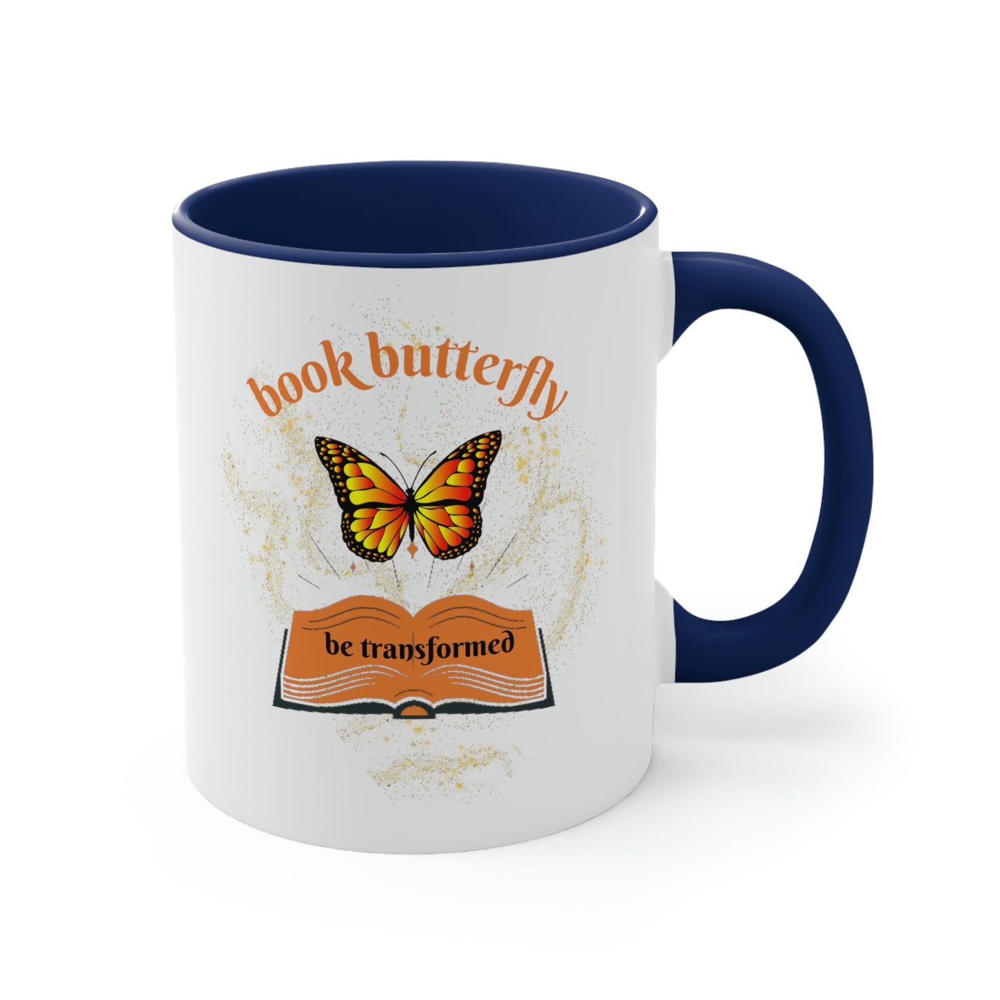 *Book Lovers* *Butterflies* Accent Coffee Mug, 11oz