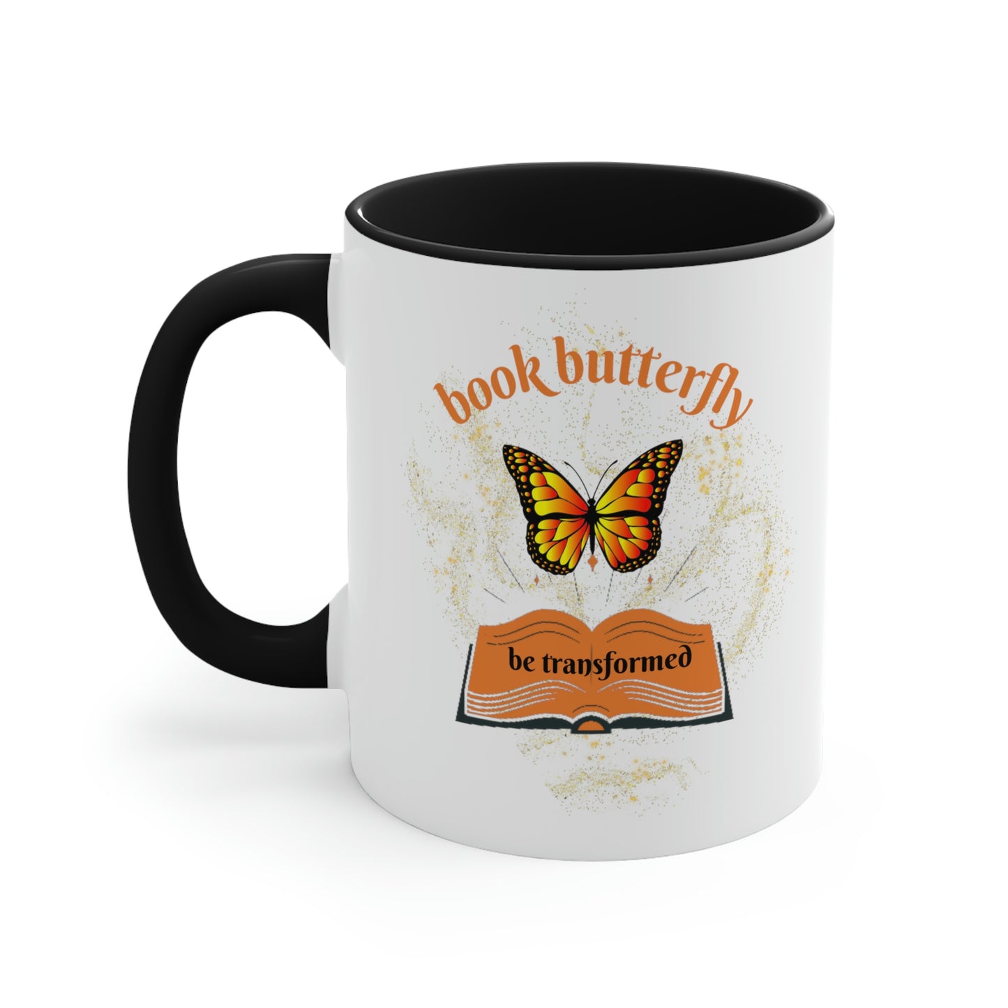 *Book Lovers* *Butterflies* Accent Coffee Mug, 11oz