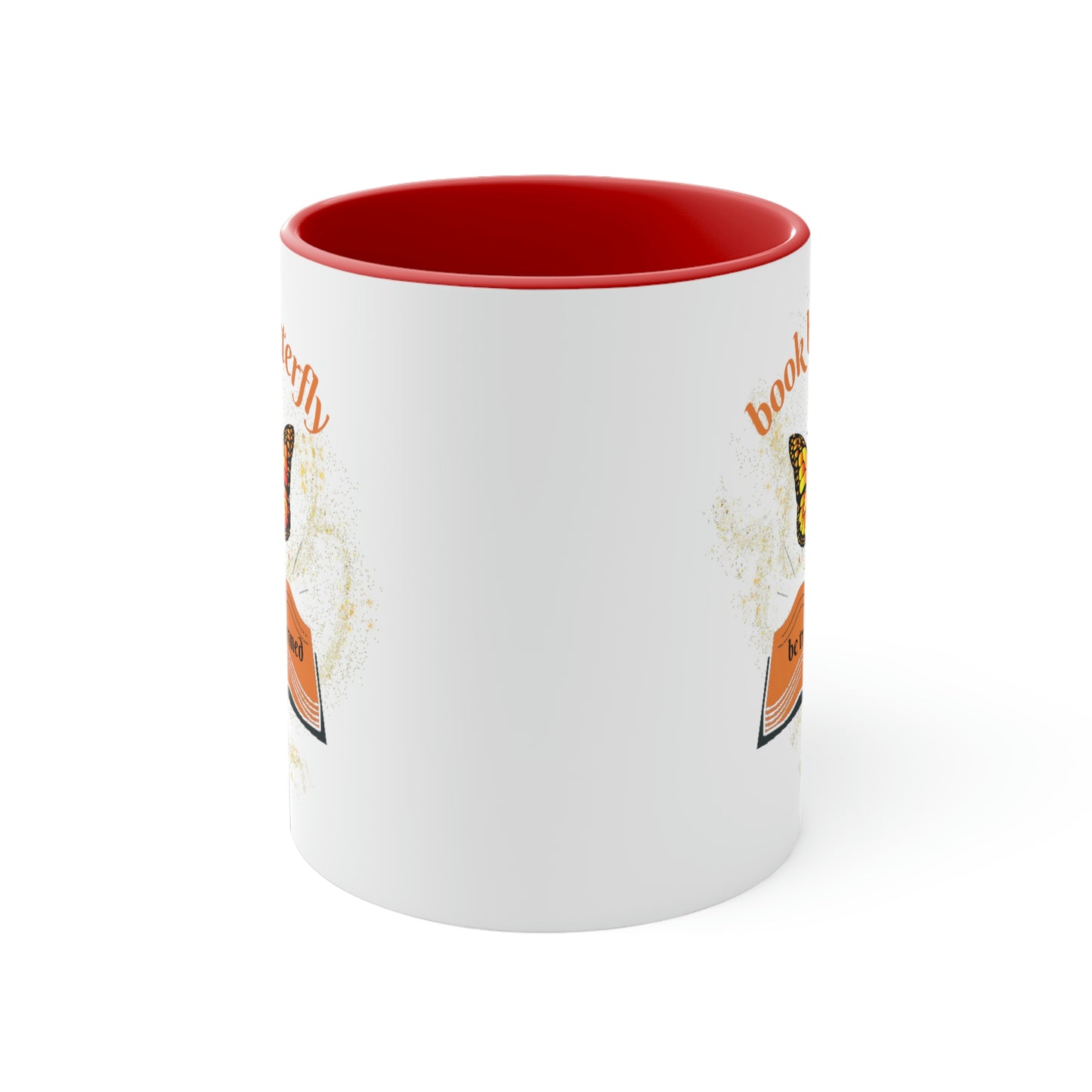 *Book Lovers* *Butterflies* Accent Coffee Mug, 11oz